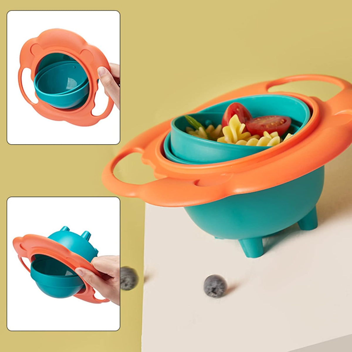 Rotation Spill Resistant Bowl 360 Degrees