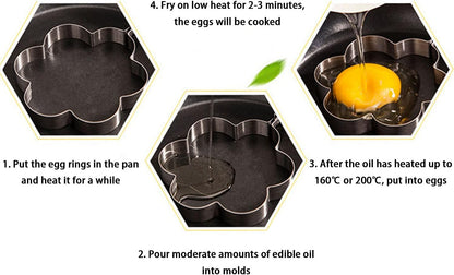 Stainless Steel Fried Egg Molds – Set of 4