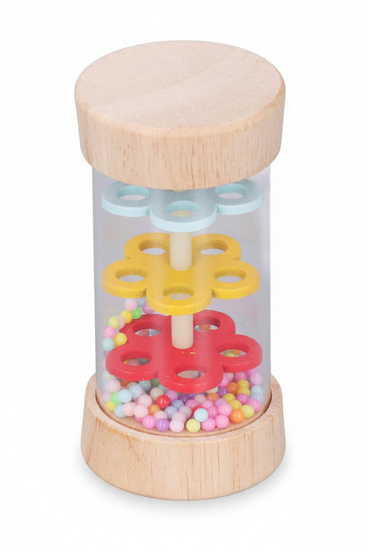 Rainmaker Wooden Baby Rain Stick with Colorful Beads