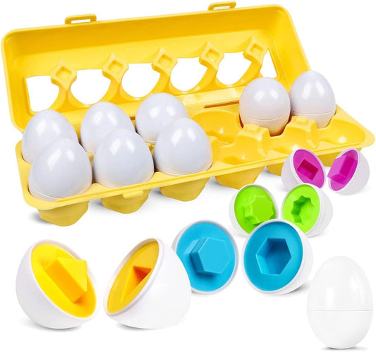 Matching Eggs Toddler Toys, Sorting & Color Recognition product image showing safe and cute design for babies
