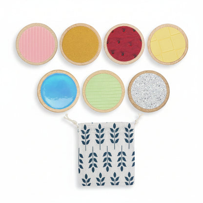 Touch and Feel Sensory Discs - Montessori Set for Babies and Toddlers