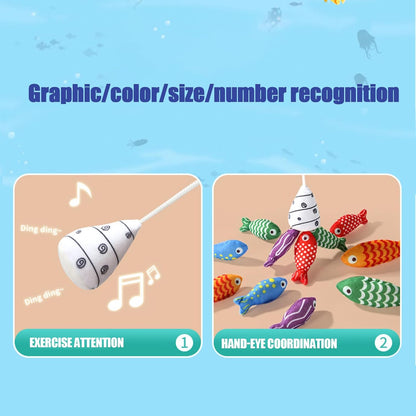 Fishing Toy - Plush Fish Set