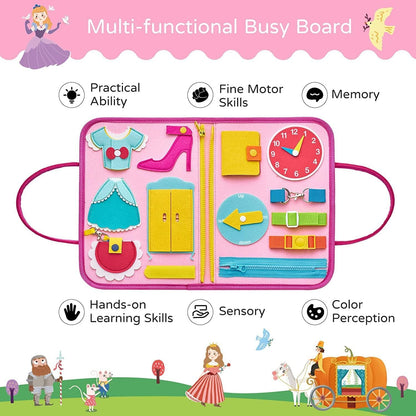 Montessori Busy Book for Toddlers - 10 Interactive Activity Pages