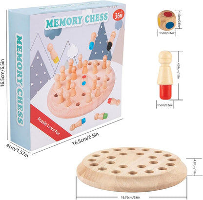Wooden Memory Match Stick Chess Game