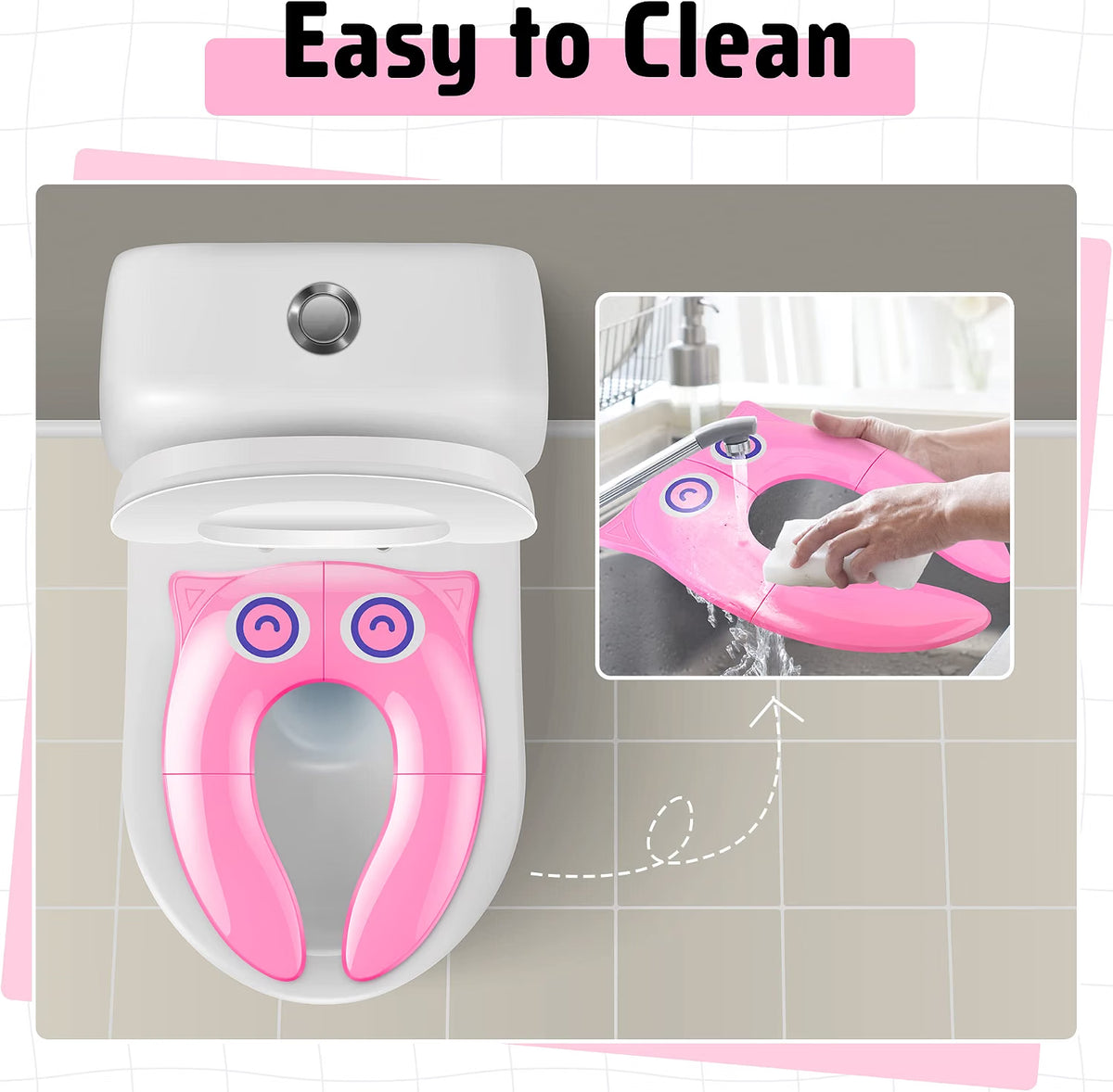 Maliton Foldable Travel Potty Training Seat for Toddlers