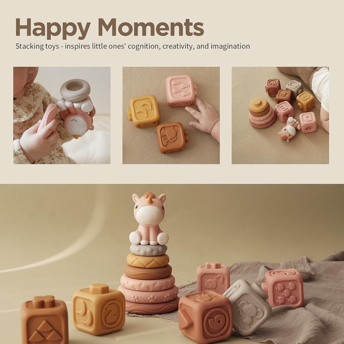 12-Pieces Soft Stacking Toy Set