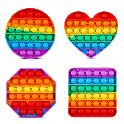 4 Pack Rainbow Pop it Fidget Toy