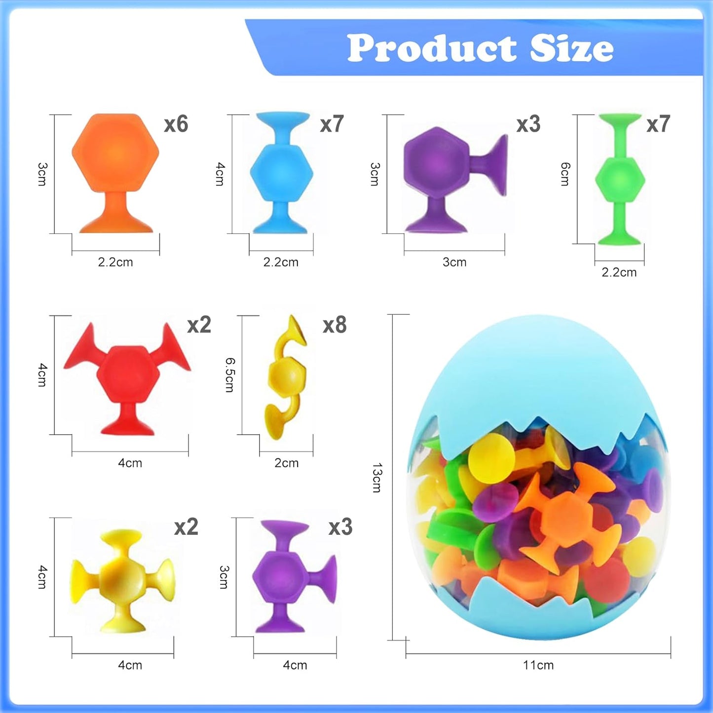 Silicone Suction Cup Toys – Sensory & Travel Play Set