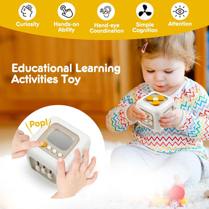 Montessori Busy Cube – 6-in-1 Sensory Learning Toy