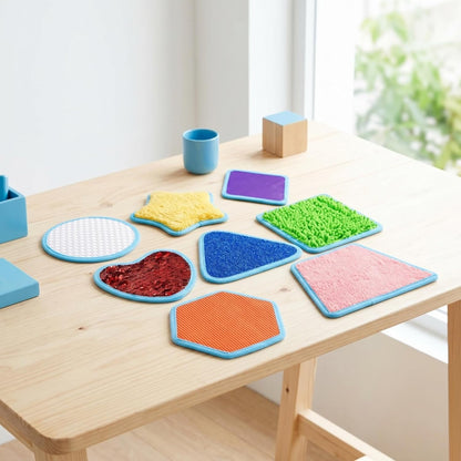 8 Set Sensory Mats Assorted Textured  Floor Tiles Educational Tactile Toys for Activity