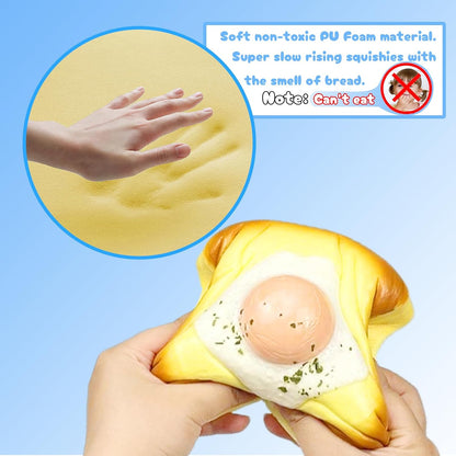 Egg Toast Squishies Super Soft Slow Rising
