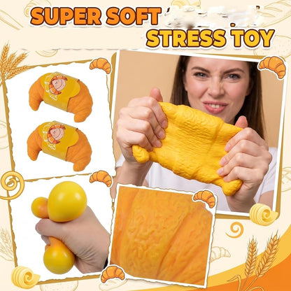 Soft Croissant Squishy Toy - 7 CM