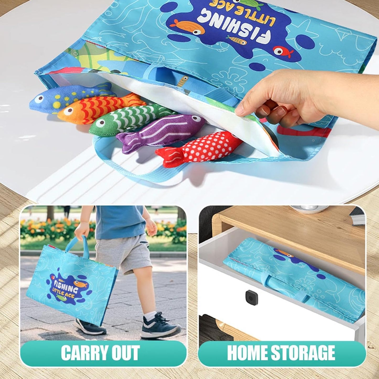 Fishing Toy - Plush Fish Set