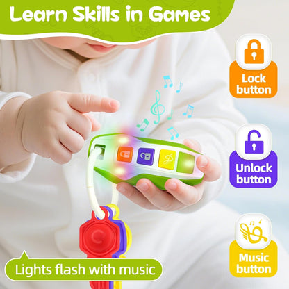 Baby Car Key Teether Toy with Music and Light