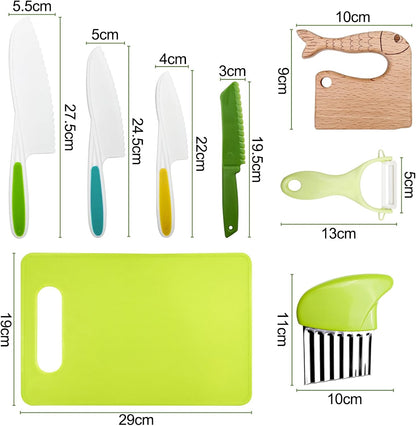 Lectorias Montessori Knife Set 8 Pieces for Kids