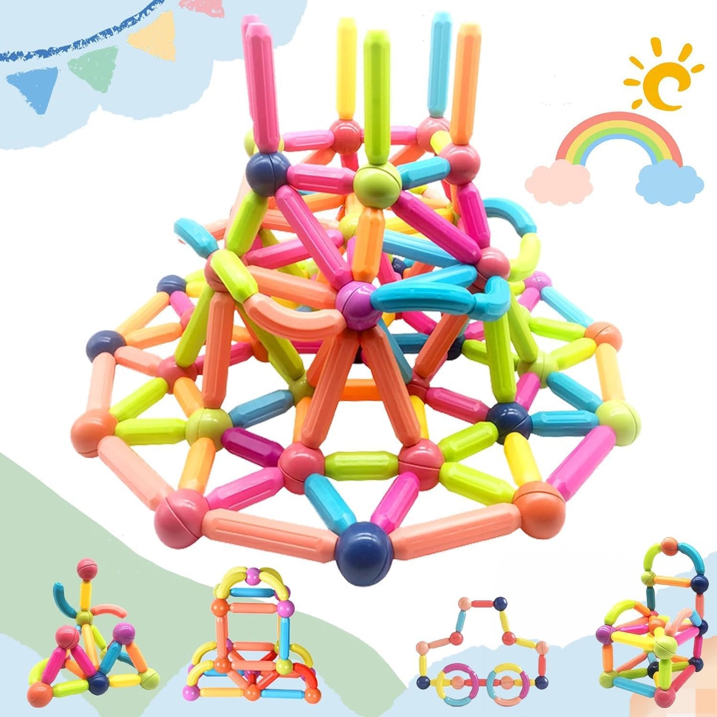 Magnetic Sticks Building Blocks (36 Pieces)