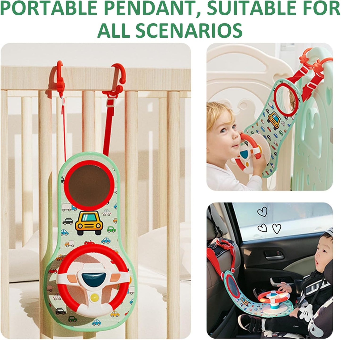Toddler Steering Wheel Toy for Car Seat