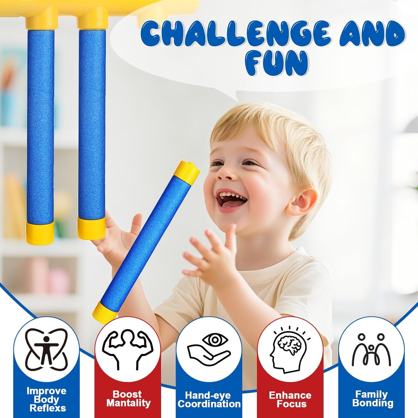 Reflex Challenge Game Drop Stick Game