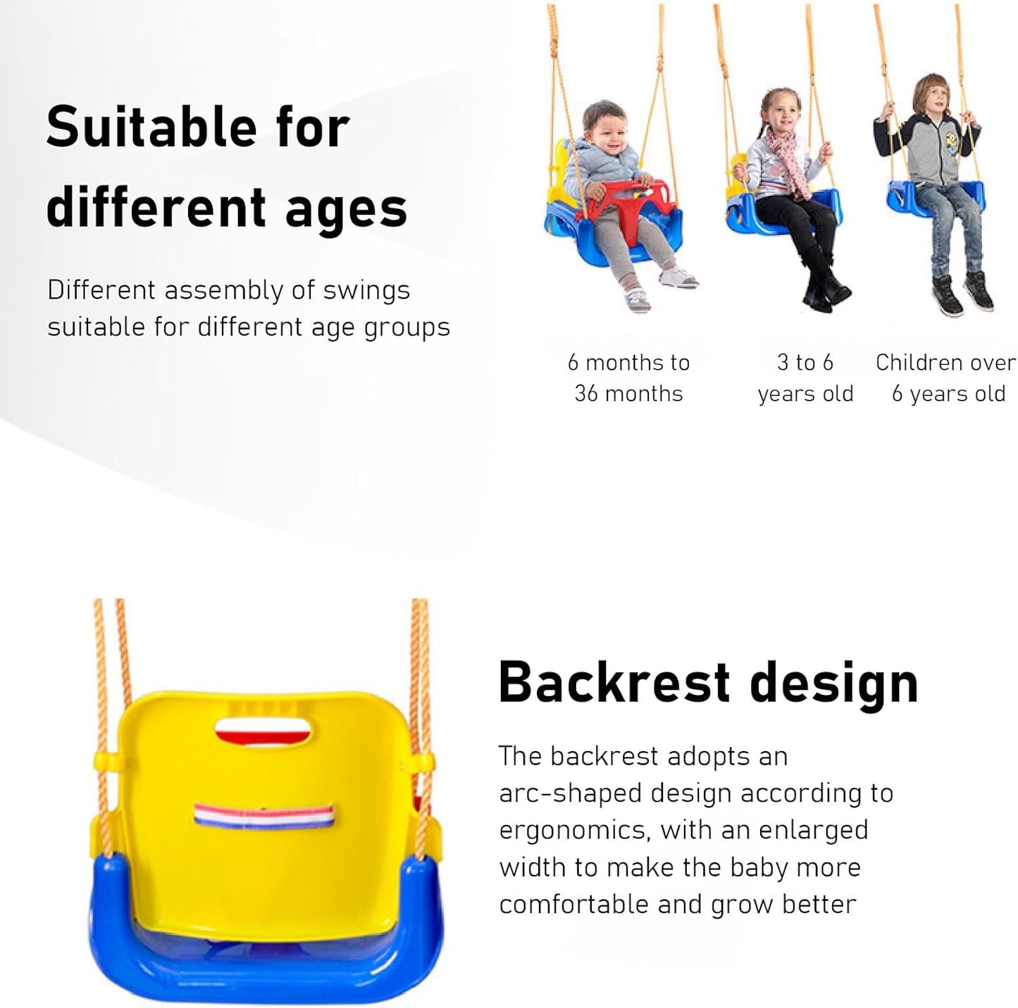 3 in 1 Toddler Swing Set Baby Swing