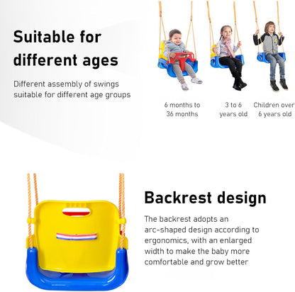 3 in 1 Toddler Swing Set Baby Swing