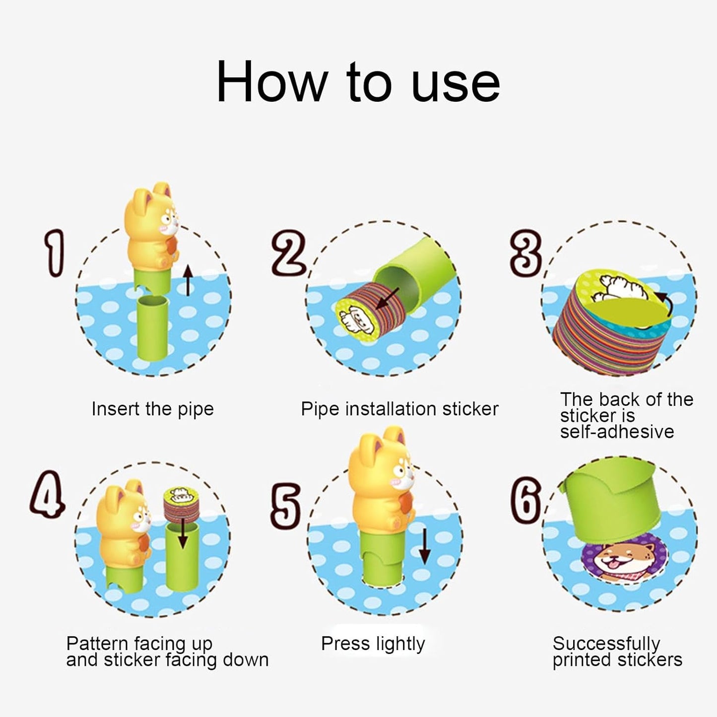Kids Sticker Stamp Kit - 200 Stickers