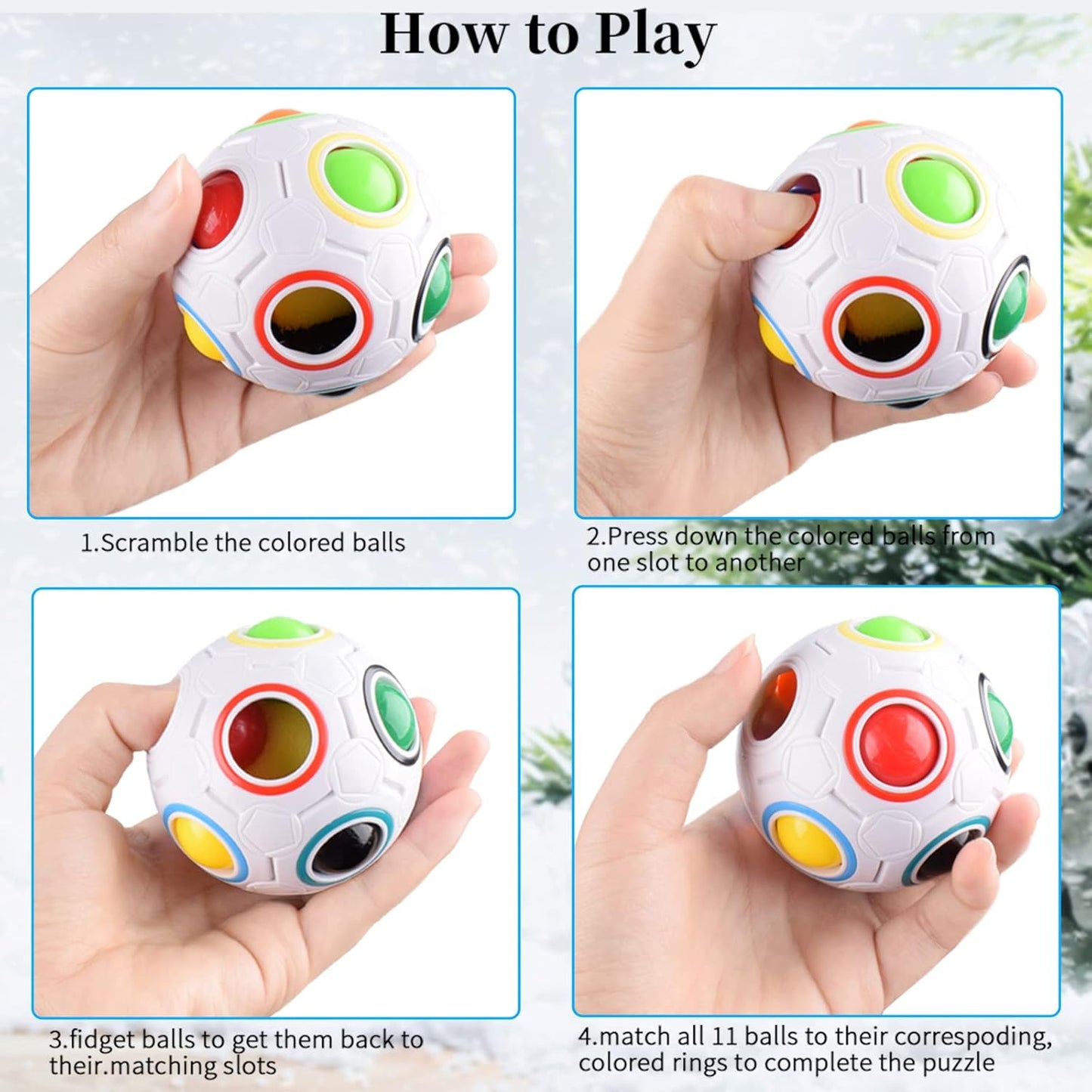Rainbow Fidget Ball Puzzle