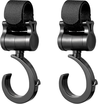 360° Rotating Stroller Hook Clips (Set of 2)