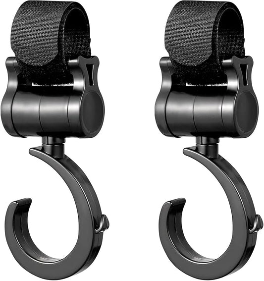 360° Rotating Stroller Hook Clips (Set of 2)