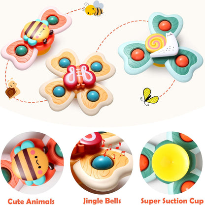 Suction Spinner Toys for Babies – Set of 3