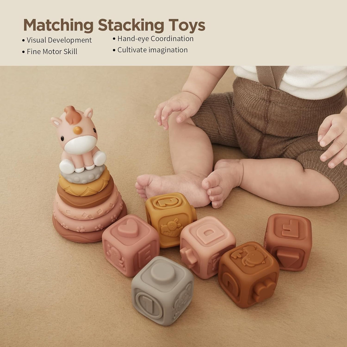 12-Pieces Soft Stacking Toy Set