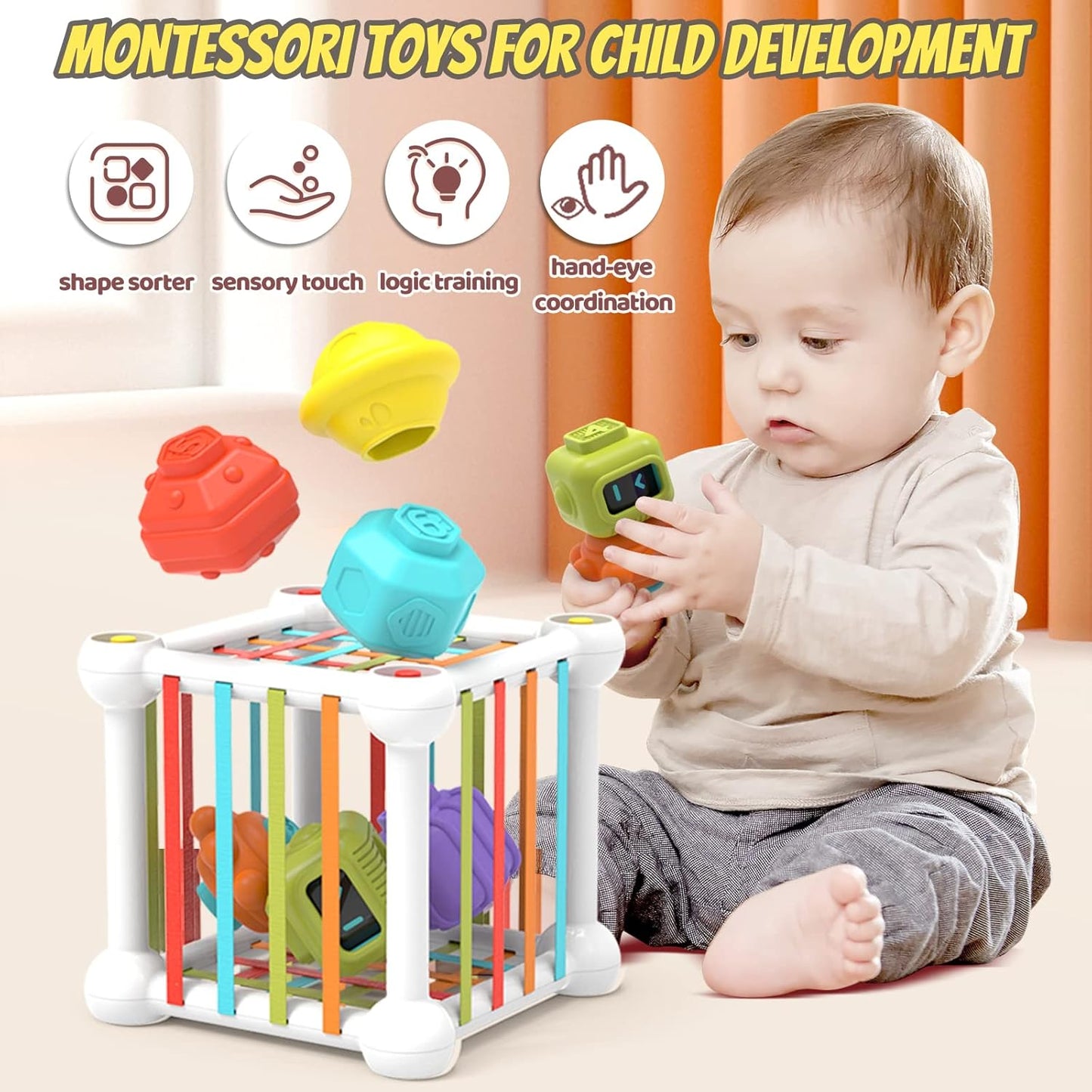 4-in-1 Baby Shape Sorting Educational Toy Box
