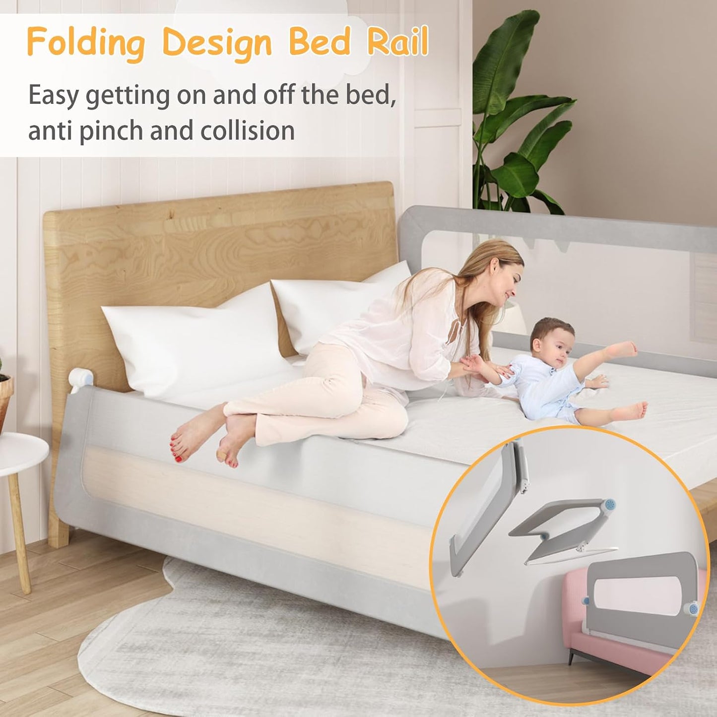 Foldable Bed Rails - 180 CM