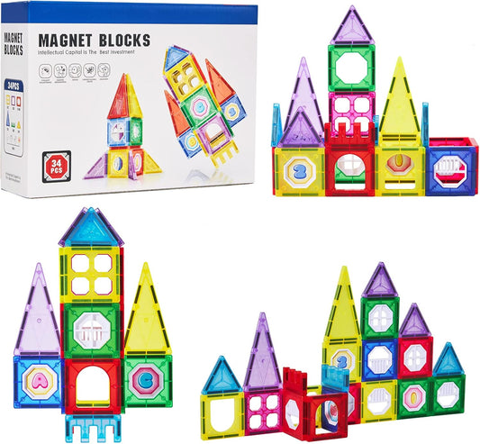 Magnetic Building Blocks Toys for Kids (34 PCS)