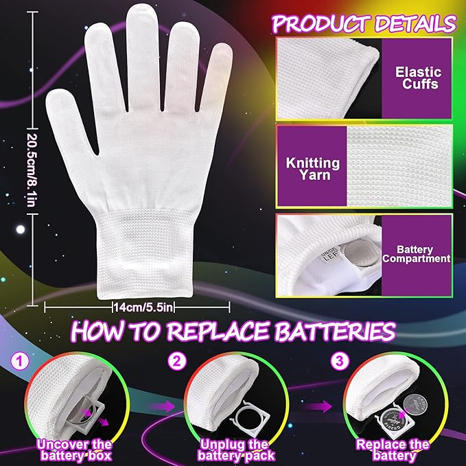 LED Flashing Gloves