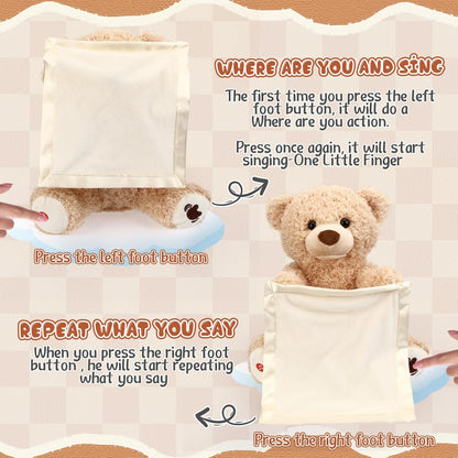 Peek-A-Boo Plush Bear with Blanket