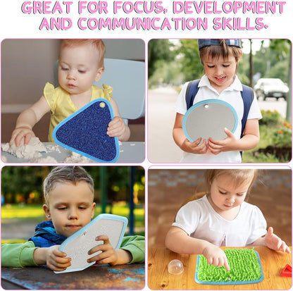 8 Set Sensory Mats Assorted Textured  Floor Tiles Educational Tactile Toys for Activity