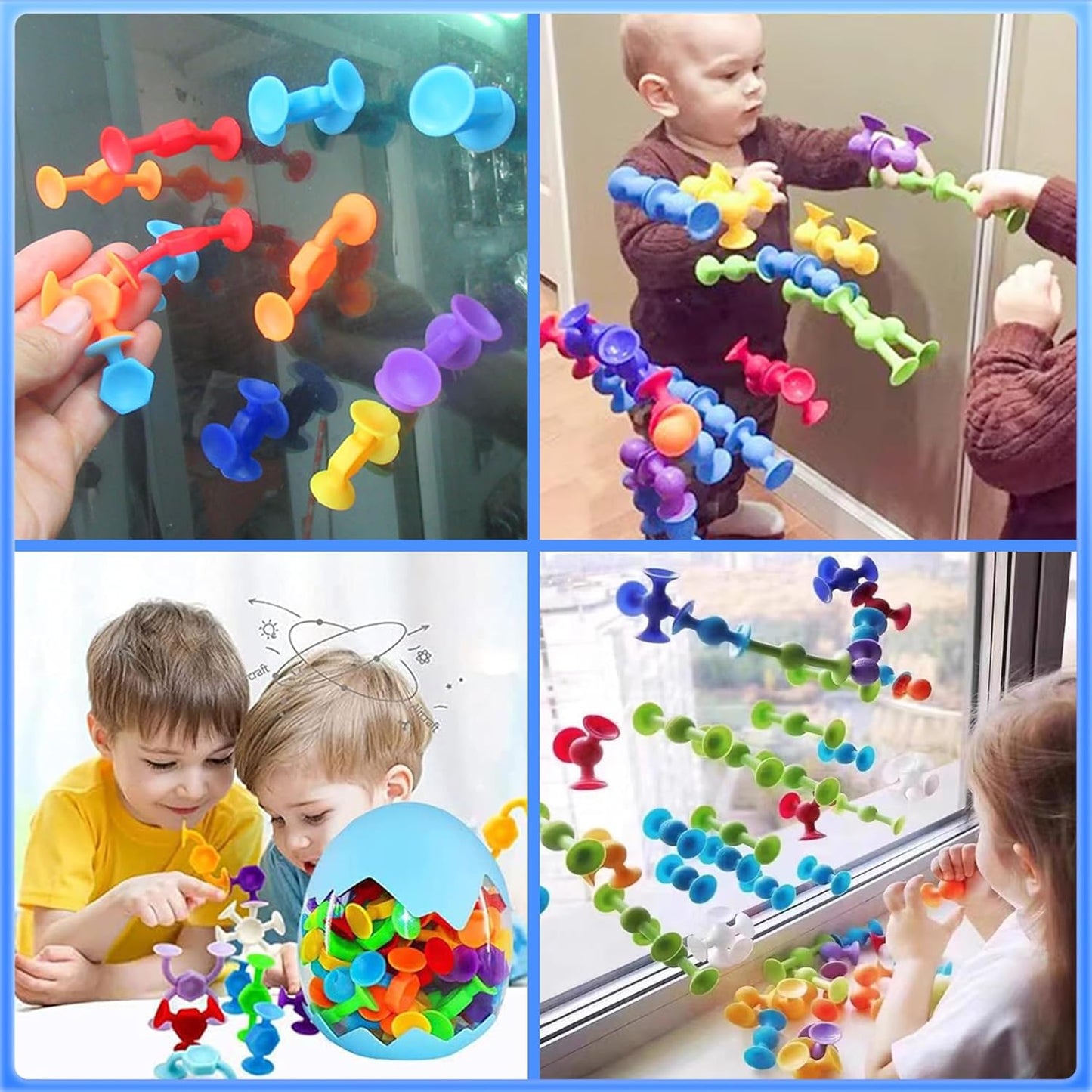 Silicone Suction Cup Toys – Sensory & Travel Play Set
