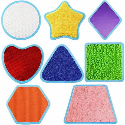 8 Set Sensory Mats Assorted Textured  Floor Tiles Educational Tactile Toys for Activity