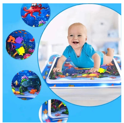 Inflatable Water Play Mat for Babies – Ocean Theme Tummy Time Activity Mat (70 × 50 cm)