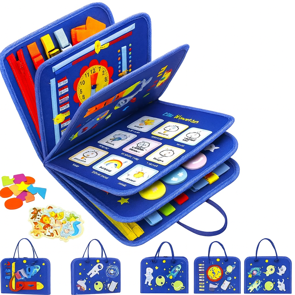 Montessori Busy Book for Toddlers - 10 Interactive Activity Pages