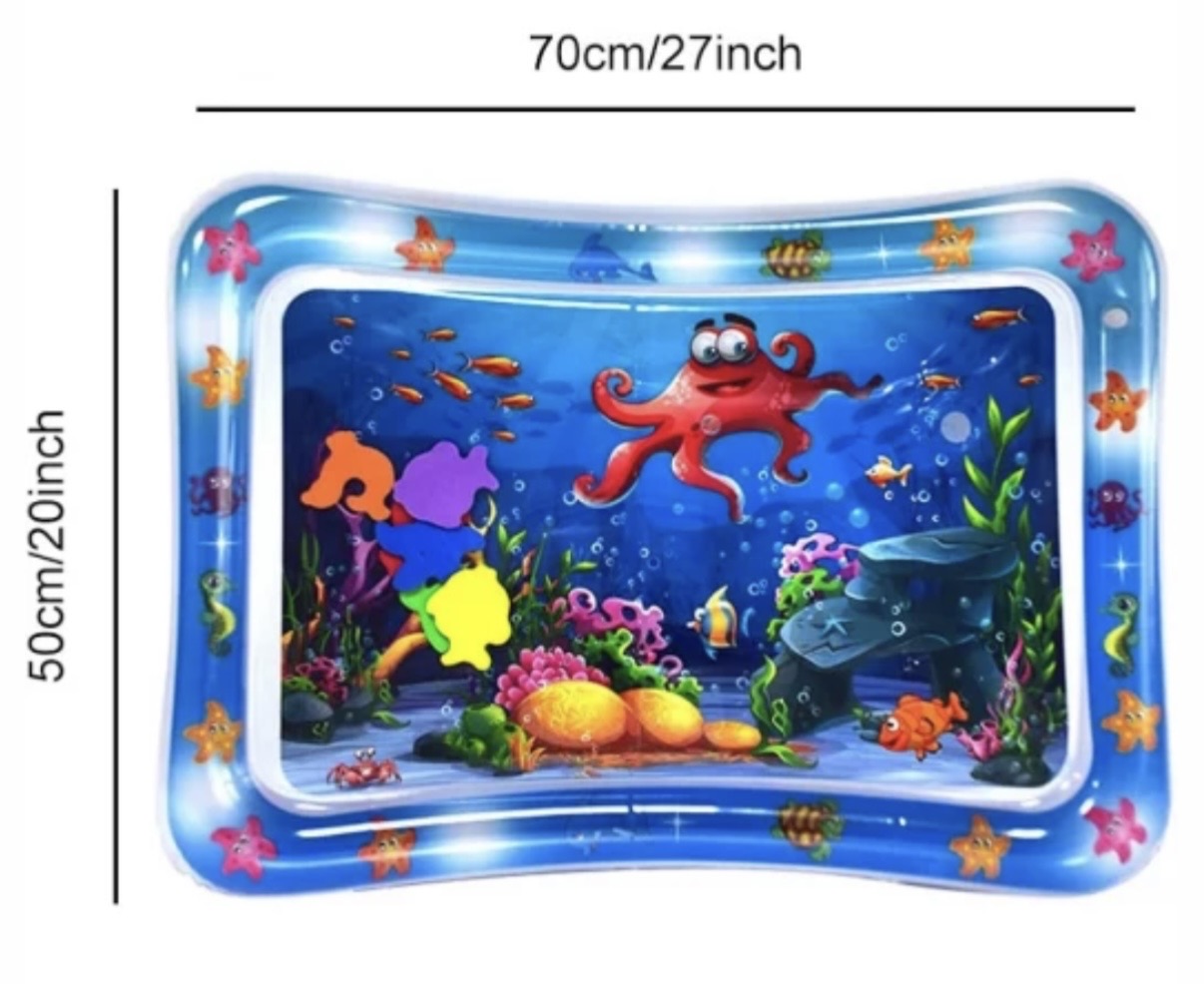 Inflatable Water Play Mat for Babies – Ocean Theme Tummy Time Activity Mat (70 × 50 cm)