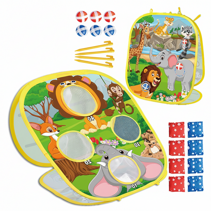 Zoo Animals Tossing Game Toy Set for Outdoor & Indoor