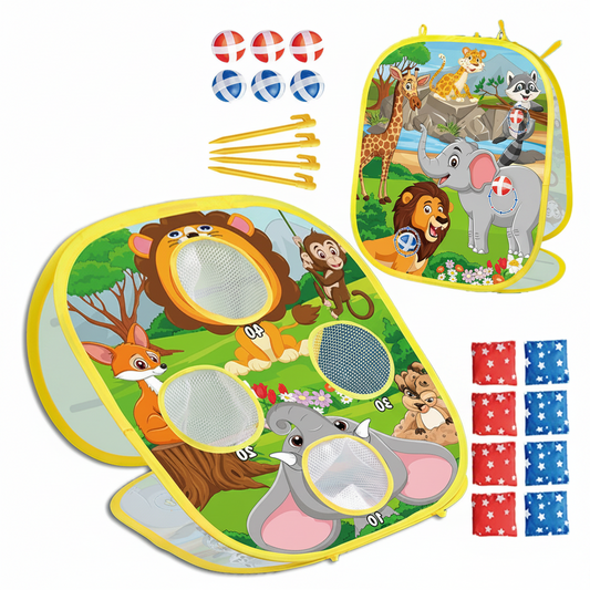 Zoo Animals Tossing Game Toy Set for Outdoor & Indoor