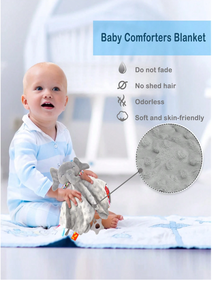 Soft Plush Baby Snuggle Blanket Lovey