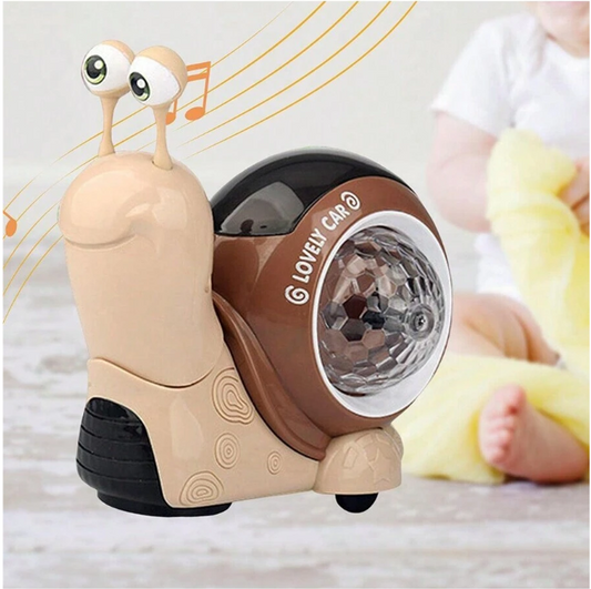 Tummy Time Crawling Snail Toy with Lights & Music