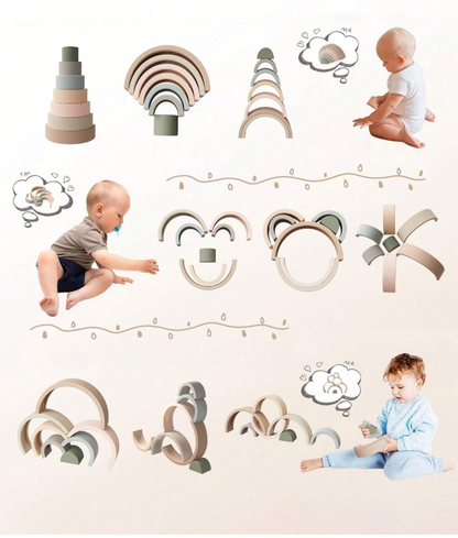 Silicone Rainbow Stacking Toy