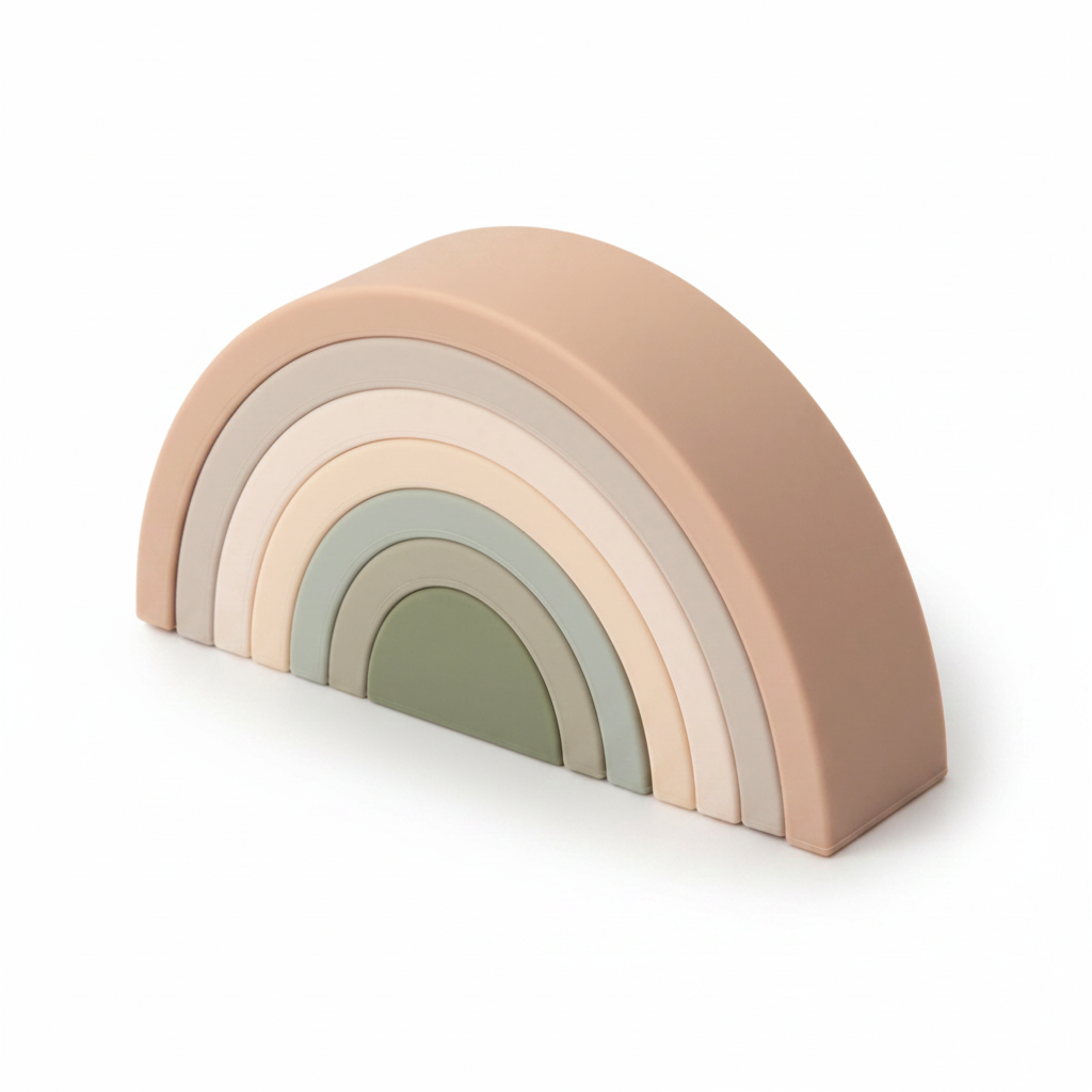 Silicone Rainbow Stacking Toy
