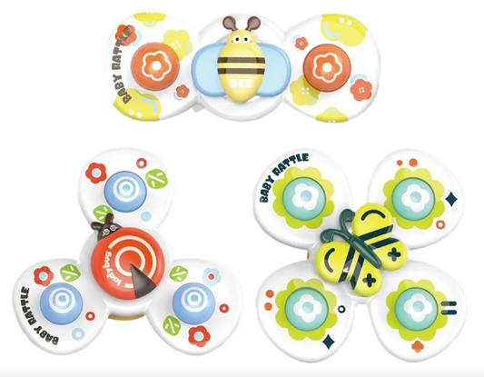 Suction Spinner Toys for Babies – Set of 3