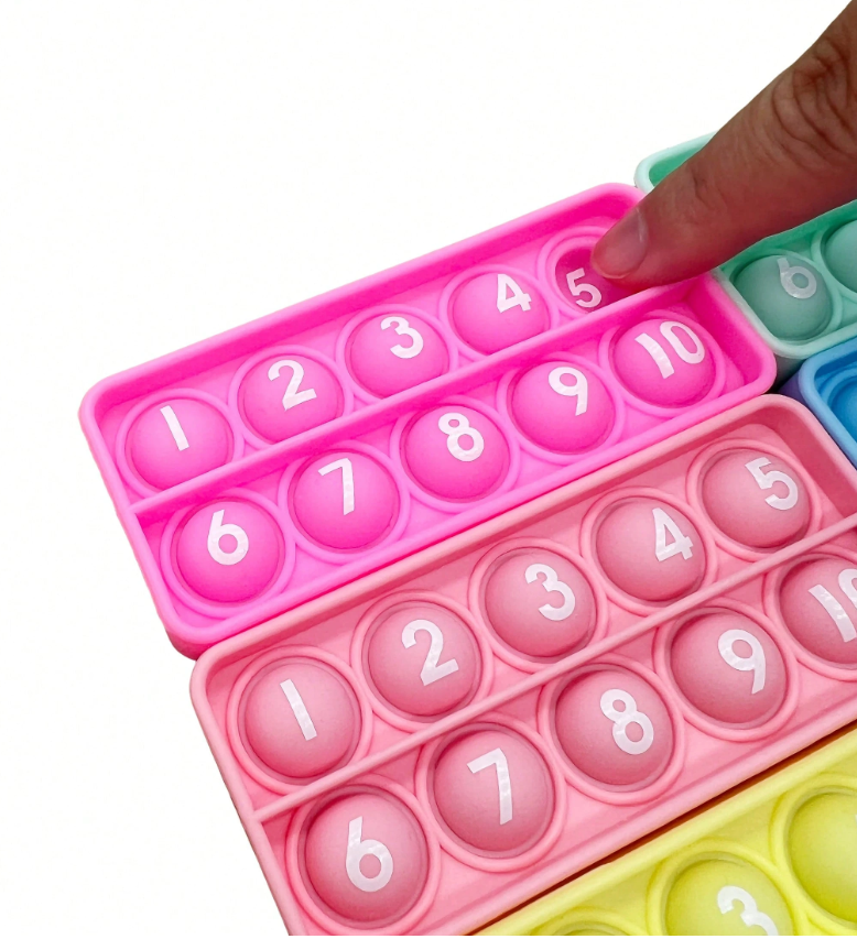 Number 1-10 Popper Fidggety Toy set of 6