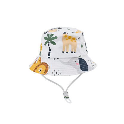 Toddler Cotton Summer Hat – UV Protection with Adjustable Strap (1–2 Years)